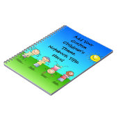 Glückliches Kinderspiel in Sun, Kinder draußen Notizblock (Linke Seite)