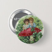 Glückliches Kleeblatt-Abzeichen Button (Vorne & Hinten)