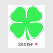 glückliches Kleeblatt Aufkleber (Blatt)