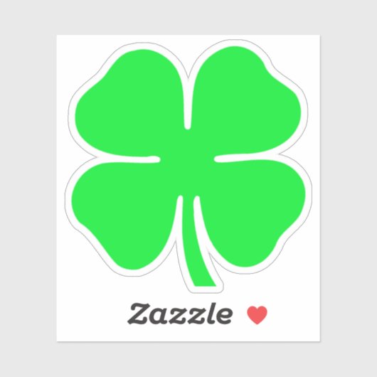 glückliches Kleeblatt Aufkleber (Blatt)