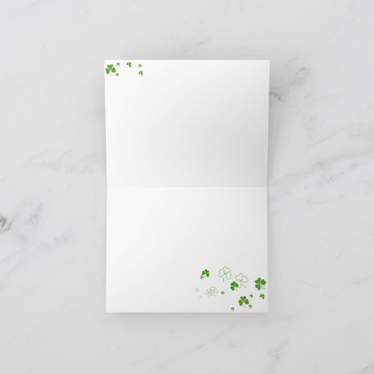 Glückliches Kleeblatt Dankeskarte (Innenseite)