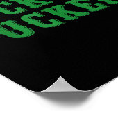 Glückliches Kleeblatt Ficker lustiger St. Patrick' Poster (Ecke)