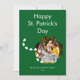 Glückliches Kleeblatt-Form-Foto St. Patrick's Day  Feiertagskarte