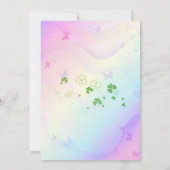 Glückliches Kleeblatt Hochzeitseinladung Einladung (Rückseite)