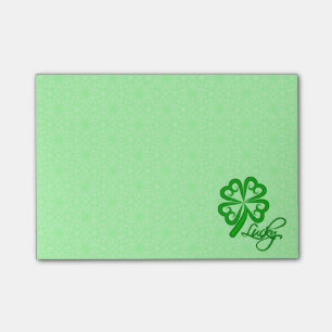 Glückliches Kleeblatt Post-it Klebezettel
