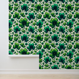 Glückliches Kleeblatt-St. Patrick’s Day-Muster Wal Tapete