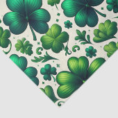 Glückliches Kleeblatt-St. Patrick's Day-Geschenkpa Seidenpapier (Detail)