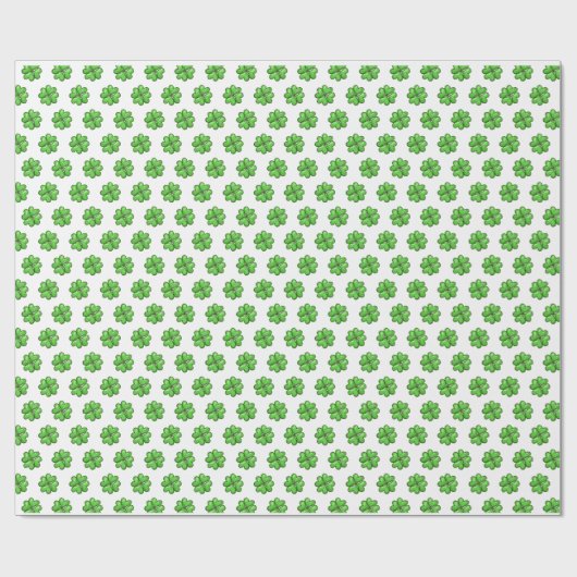 Glückliches Kleeblatt St. Patrick's Day Wrapping P Geschenkpapier (Flach)