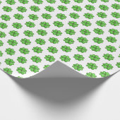Glückliches Kleeblatt St. Patrick's Day Wrapping P Geschenkpapier (Ecke)