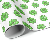 Glückliches Kleeblatt St. Patrick's Day Wrapping P Geschenkpapier (Rolleneckpunkt)