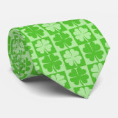 Glückliches Kleeblatt Vier-Leaf Clover St. Patrick Krawatte (Gerollt)