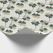 Glückliches Kleeblatt-Wrapping-Papier Geschenkpapier (Ecke)