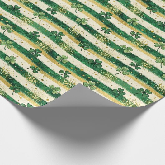 Glückliches Kleiderpapier St. Patrick's Day Wrappi Geschenkpapier (Ecke)