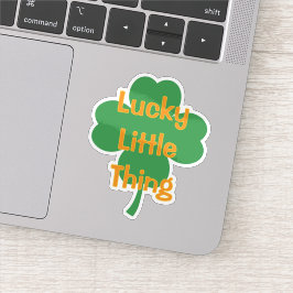 Glückliches Kleines Ding 4-Blatt-Kleeblatt St. Pat Aufkleber
