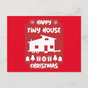 Glückliches Kleines Haus Weihnachten Postkarte