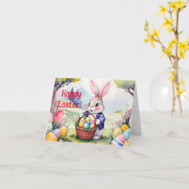 Glückliches kleines Kaninchen 1, Ostern Karte