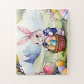 Glückliches kleines Kaninchen 1, Ostern Puzzle (Vertikal)