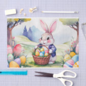 Glückliches kleines Kaninchen 1, Ostern Seidenpapier (Handwerk)