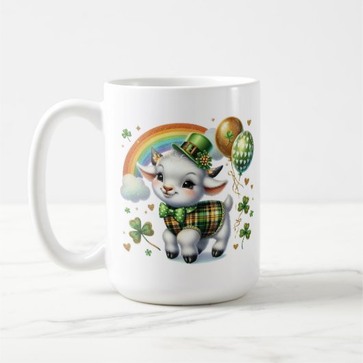 Glückliches kleines Ziege Kaffeetasse (Links)