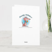 Glückliches knurrendes Monster Halloweens Karte (Rückseite)