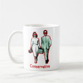 Glückliches konservatives Paar Kaffeetasse (Links)