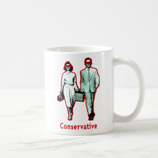 Glückliches konservatives Paar Kaffeetasse (Rechts)