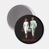 Glückliches konservatives Paar Magnet (Vorderseite/Rückseite)