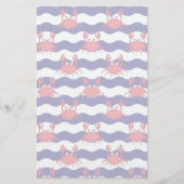 Glückliches Krabben-Muster Briefpapier (Vorderseite)