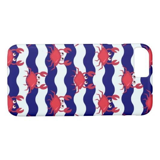 Glückliches Krabben-Muster Case-Mate iPhone Hülle (Rückseite (Horizontal))