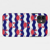 Glückliches Krabben-Muster Case-Mate iPhone Hülle (Rückseite (Horizontal))