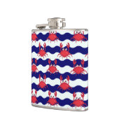 Glückliches Krabben-Muster Flachmann (Links)