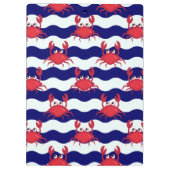 Glückliches Krabben-Muster Klemmbrett (Rückseite)