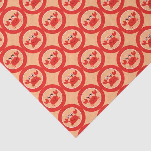 Glückliches KrabbenSeidenpapier Seidenpapier (Ausschnitt)