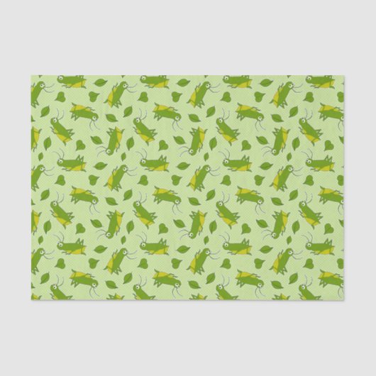 Glückliches Kricket-Muster Seidenpapier (Vorderseite)