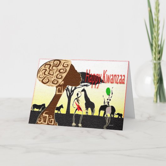 Glückliches Kwanzaa Feiertagskarte (Vorderseite)