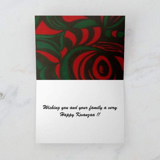 Glückliches Kwanzaa Feiertagskarte (Innenseite)