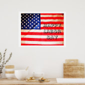 GLÜCKLICHES LABOR DAY FLAG Poster (Küche)