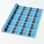 Glückliches Labrador Chanukkas schwarzes Menorah Geschenkpapier<br><div class="desc">Blaues Menorah mit schwarzer Labrador-Hundechanukka-Entwurfs-Geschenk-Verpackung</div>