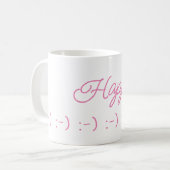 Glückliches Lächeln Kaffeetasse (Vorderseite Links)
