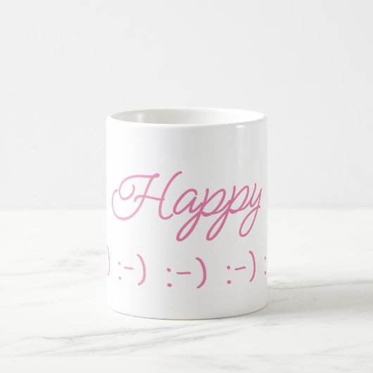 Glückliches Lächeln Kaffeetasse (Mittel)