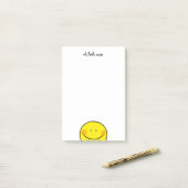 glückliches Lächeln Post-it Klebezettel (Auf Schreibtisch)