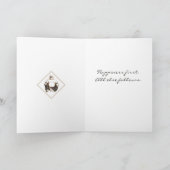 Glückliches lachendes frohes viel Glück-Vermögen Karte (Innenseite)