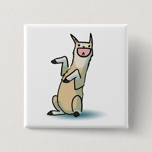 Glückliches Lama Button (Vorderseite)