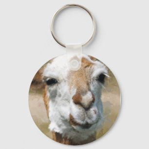 Glückliches Lama, Mal-Effekt Schlüsselanhänger