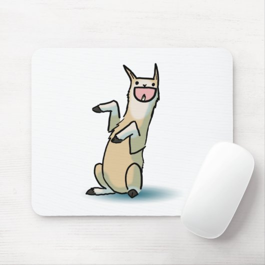 Glückliches Lama Mousepad (Mit Mouse)