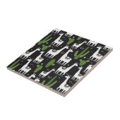 Glückliches Lama-Muster Fliese (Seite)