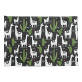 Glückliches Lama-Muster Kissenbezug (Rückseite-Rechts)