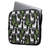 Glückliches Lama-Muster Laptopschutzhülle (Vorderseite Links)