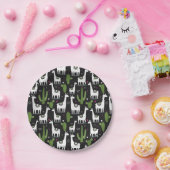 Glückliches Lama-Muster Pappteller (Party)