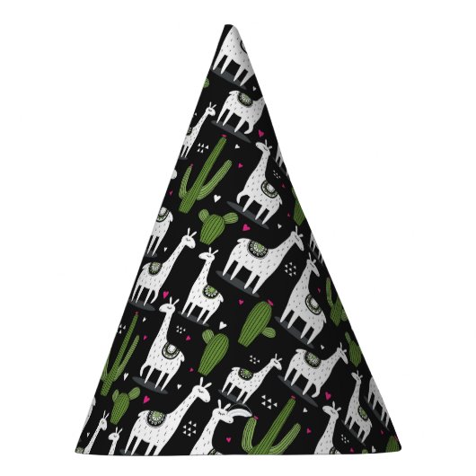 Glückliches Lama-Muster Partyhütchen (Rechts)